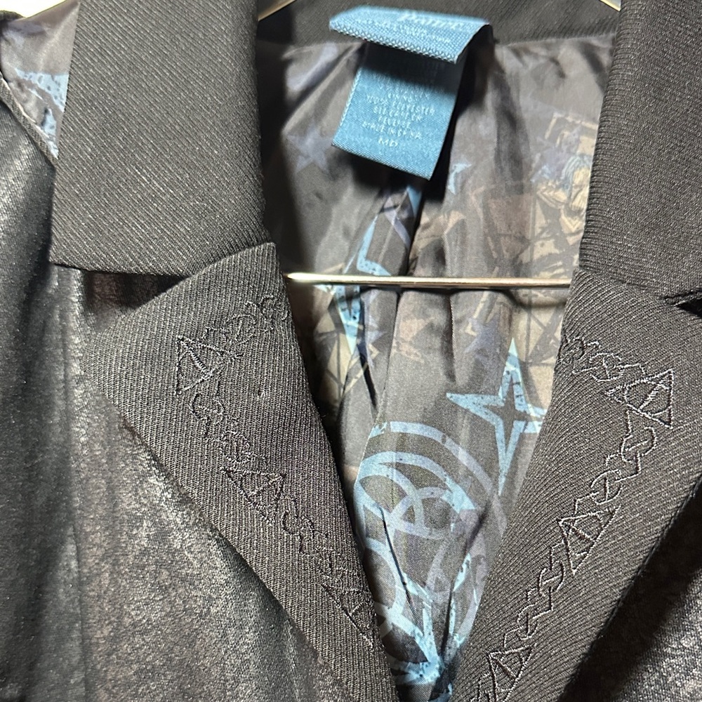 Harry Potter Hot Topic Coat - Med, Deathly Hallows Buttons, Hooded Wizard Trench - Picture 6 of 12